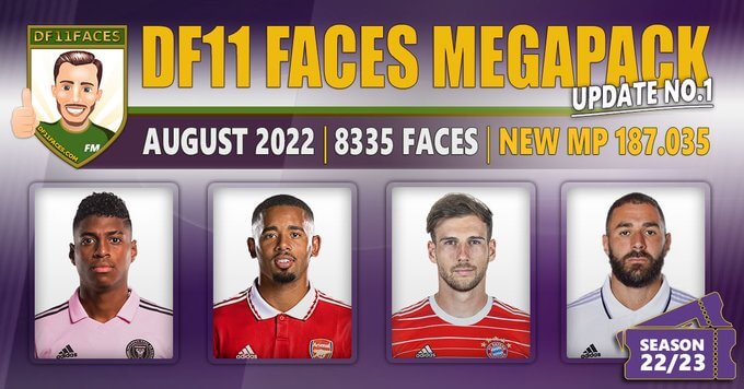 Football Manager 2023 DF11 Faces Update 1
