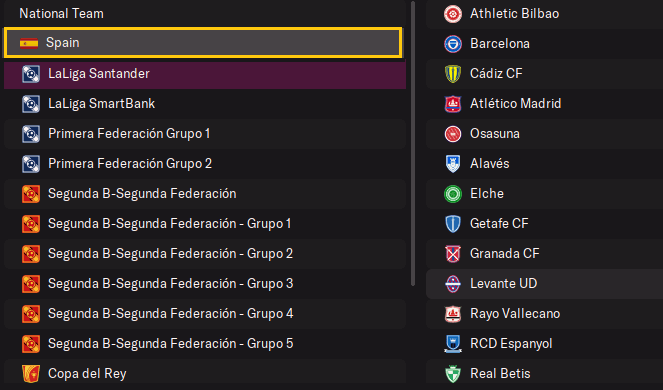 FM23 Spanish real sponsorship names for clubs and competitions