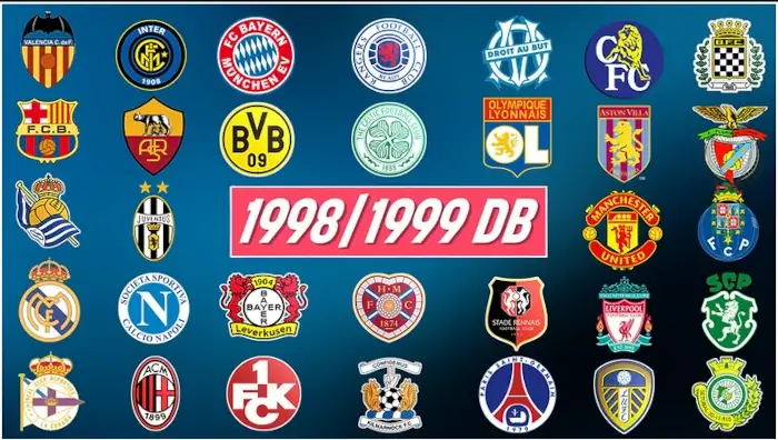 1998-99 logo megapack for Football Manager 2023 retro database